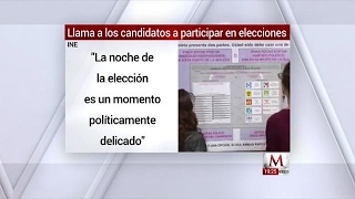 INE llama a candidatos a ser responsables durante elecciones [upl. by Milks]