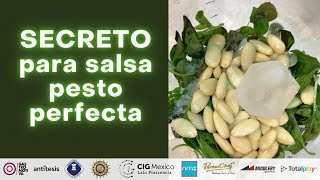 shorts RECETA salsa pesto albahaca aceite de oliva almendras Y SECRETOS de elaboración [upl. by Ahsratan]