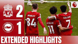 Salah Winner At The Kop End  Extended Highlights  Liverpool 21 Brighton [upl. by Lettie]