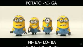 Minions BANANA POTATO Lyrics Despicable Me 2 Mi Villano Favorito 2  alimbeth [upl. by Dennie]