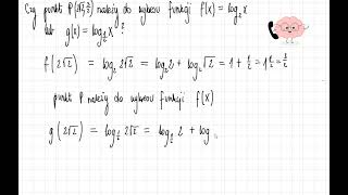 Czy punkt P należy do wykresu funkcji logarytmicznej [upl. by Bullion]