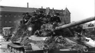 German soldiers of 512th Heavy Tank Destroyer Battalion surrender piling up armsHD Stock Footage [upl. by Rustin]