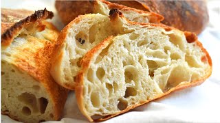 The Best Homemade Artisan Bread Recipe  How to make Open Crumb Rustic Bread  Crusty white Bread [upl. by Aissat112]