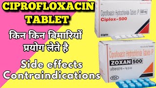 Ciprofloxacin tablet  Ciplox tablet  Zoxan tablet uses  side effects in hindi [upl. by Ria649]