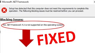 How to Fix Net framework 48 not supported on Windows 1810 [upl. by Aynatal]