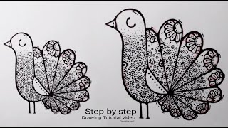 quotBird Art Tutorial StepbyStep Guide for Beginnersquotbird art [upl. by Nylegna240]