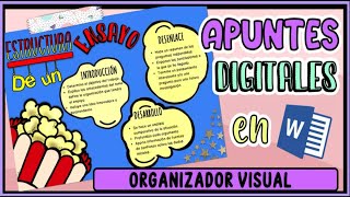 💻✅COMO HACER UN ORGANIZADOR VISUAL EN WORD 💻✅ APUNTES BONITOS DIGITALES EN WORD ⌨ [upl. by Malim911]