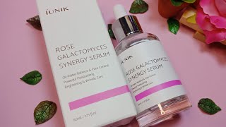 iUnik Rose Galactomyces Synergy Serum 玫瑰花酵母精华液分享Review [upl. by Ofelia]