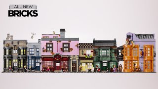 Lego Harry Potter 75978 Diagon Alley Speed Build [upl. by Ayanal]