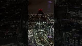 Gherkin at night from Cheesegrater london highrise cityoflondon [upl. by Batty]