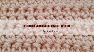 Master the Extended Single Crochet Stitch with Ease [upl. by Ynatsed300]