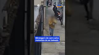 Blindagem de carro salva motorista de ser baleado no Rio de Janeiro HojeEmDia Shorts [upl. by Odelinda]