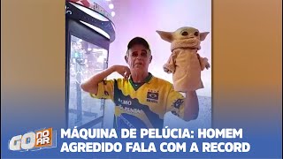 MÁQUINA DE PELÚCIA HOMEM AGREDIDO FALA COM A RECORD [upl. by Anagnos]