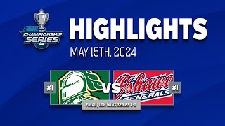 OHL Playoff Highlights London Knights  Oshawa Generals  Game 4  May 15th 2024 [upl. by Olracnaig]