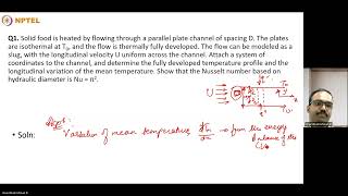 NPTEL Convective Heat Transfer noc24 me112  Tutorial 5th week  25082024 [upl. by Lizzie615]