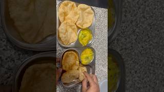 crispy puris and flavorful potato curry on the sideindiancuisine purilovers curry indian [upl. by Shirlee358]