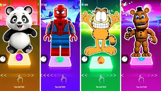 Panda Funny 🆚 Lego Spider Man 🆚 Garfield 🆚 Five Nights at Freddys 🎶 Who Is Best 🎵 Tell We 😍 [upl. by Anse725]