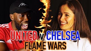 MANCHESTER UNITED V CHELSEA FLAME WARS 🔥 CHEEKYSPORT DAVE V SOPHIE ROSE CFC FAN TV  SPORF FC [upl. by Giarg]