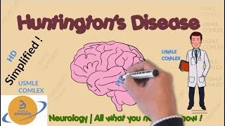 Huntington DiseaseNeurologyGeneticsCausesSymptoms amp Diagnosis Amazing explanation USMLECOMLEX [upl. by Robinette]