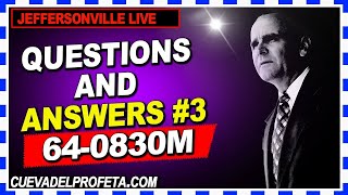 640830M Questions And Answers 3 Branham Tabernacle Live Joseph Branham [upl. by Ysac]