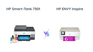 Comparison HP Smart Tank 7301 vs HP ENVY Inspire 7255e [upl. by Aihsenak]