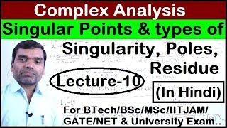 Complex Analysis  Singular Points and Residue in Hindi Lecture10 [upl. by Daniela782]