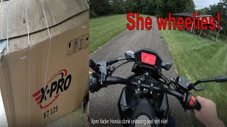 Xpro Vader Honda clone unboxing and test ride [upl. by Atnovart932]