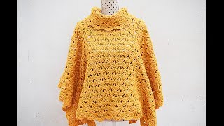 Poncho o capa de mujer a crochet MAJOVEL muy fácil y rápido crochet ganchillo fácil [upl. by Niwrek491]