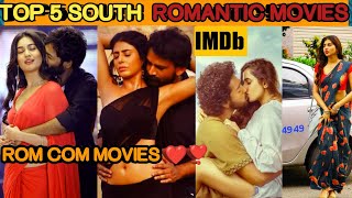 Top 5 South Indian romantic movies in hindi dubbed  Top 5 South Indian love story movies [upl. by Garceau855]