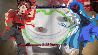 BEYBLADE X  Hells Hammer 370 Hexa Vs DranBuster 160 Accel [upl. by Chilt]