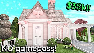 35k Coquette Bloxburg NO GAME PASS House Build Tutorial WITH VOICE [upl. by Ahcsat]