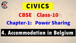 class10  civics  chapter1  power sharing  accommodation in Belgium in hindi [upl. by Subak]