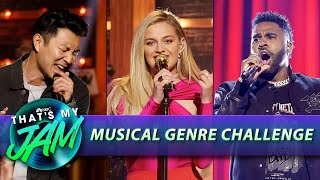 Musical Genre Challenge with Jason Derulo Simu Liu and More  Thats My Jam [upl. by Anivlac167]