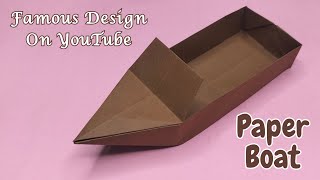 How to Make Paper Boat  Origami Boat  Paper Boat Folding  Easy Paper Crafts  Kids Crafts [upl. by Ligriv]