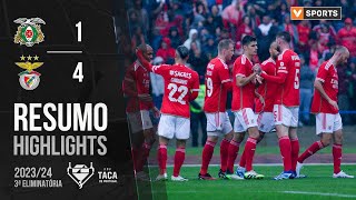 Resumo Lusitânia 14 Benfica Taça de Portugal 2324 [upl. by Annahsat574]