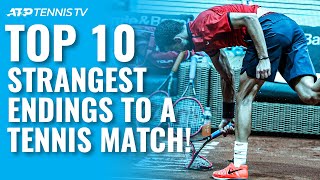 Top 10 Strangest Endings to a Tennis Match [upl. by Repard]