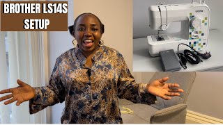 HOW TO SET UP THE BROTHER LS14S How to pass the thread and wind the bobbin for sewing [upl. by Aleakam]