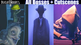 Little Nightmares 2  All Bosses with Cutscenes PC 1080p 60 [upl. by Yelnahs]