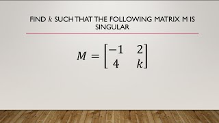 Solve the Matrix for x [upl. by Zetrom]