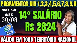 ✔️ ATÉ QUE ENFIM 14° SALÁRIO INSS  PAGAMENTOS LIBERADOS 3008 [upl. by Eimac]