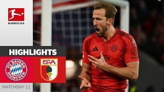 Kane Hattrick AGAIN  FC Bayern München  FC Augsburg 30  Highlights  MD11 – Bundesliga 202425 [upl. by Oirogerg]