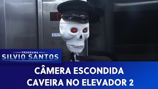 Caveira no Elevador 2  Skeleton in a Elevator Prank 2  Câmeras Escondidas 051121 [upl. by Mandler]