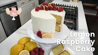 Decorating a Lemon Raspberry Cake – Homemade Cake Decorating Tutorial [upl. by Micheline]