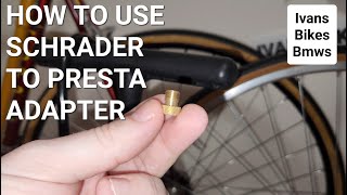 How To Use PRESTA to SCHRADER Valve Adapter  4K [upl. by Lyrem630]