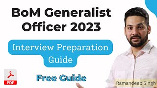 Bank of Maharashtra Generalist Officer 2023 Interview Preparation Guide [upl. by Edecrem360]