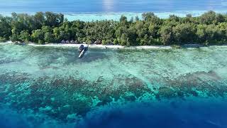 Tabari Dive Lodge  Drone View of the Island [upl. by Coonan]