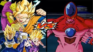 DBZ BT4 BETA 13 ZFighters VS Hatchiyack 5vs1 [upl. by Airdnas823]