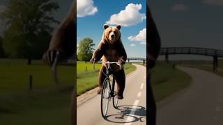 Bear Riding a bicycle shorts bear [upl. by Annatnom998]