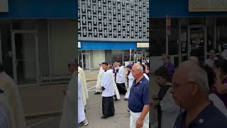 Day 5  Eucharistic Procession in downtown Corpus Christi for the National Eucharistic Pilgrimage [upl. by Tlevesor528]