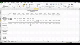 How to Create a Cash Flow Forecast using Microsoft Excel  Basic Cashflow Forecast [upl. by Yanrahc]